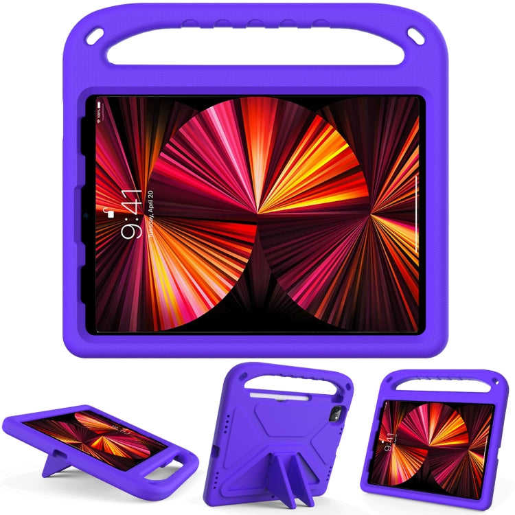 Handle Portable EVA Shockproof Protective Tablet Case with Triangle Holder For iPad Pro 11 2022 / 2021/2020/2018 / iPad Air 2020 / Air 2022 10.9(Purple) - iPad Pro 11 (2022/2021) Cases by buy2fix | Online Shopping UK | buy2fix