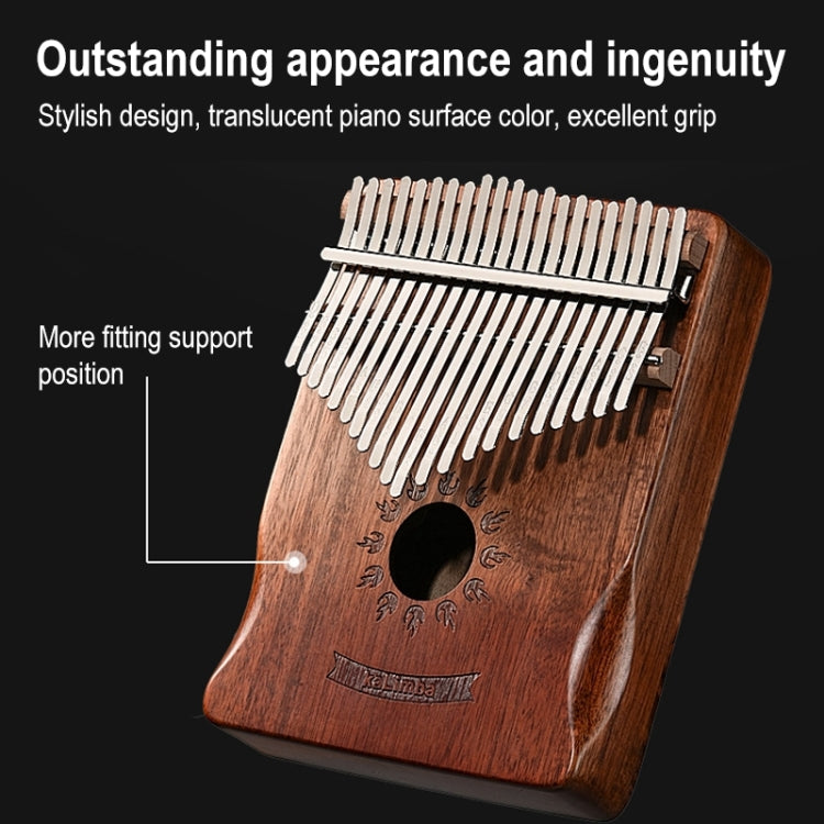 21 Tone Acacia Wood Thumb Piano Kalimba Musical Instruments(Aurora Blue-Sun) - Keyboard Instruments by buy2fix | Online Shopping UK | buy2fix