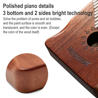 21 Tone Acacia Wood Thumb Piano Kalimba Musical Instruments(Coffee-Sun) - Keyboard Instruments by buy2fix | Online Shopping UK | buy2fix
