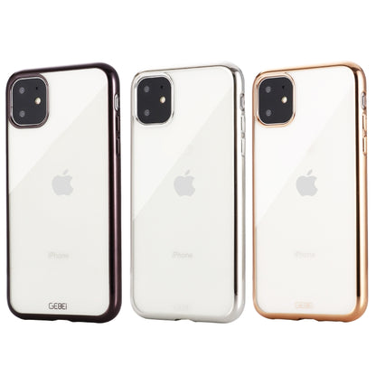 For iPhone 11 Pro GEBEI Plating TPU Shockproof Protective Case(Black) - iPhone 11 Pro Cases by GEBEI | Online Shopping UK | buy2fix