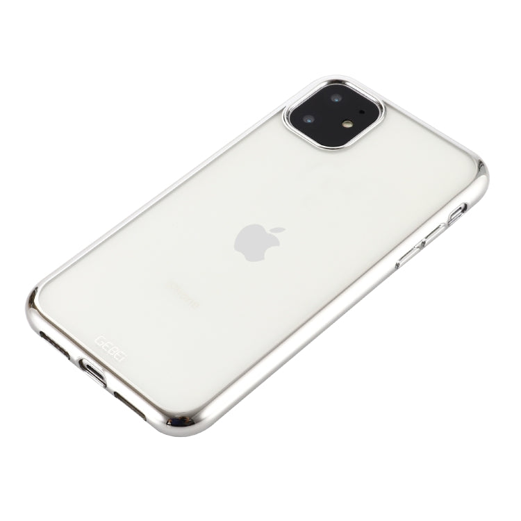 For iPhone 11 GEBEI Plating TPU Shockproof Protective Case(Silver) - iPhone 11 Cases by GEBEI | Online Shopping UK | buy2fix