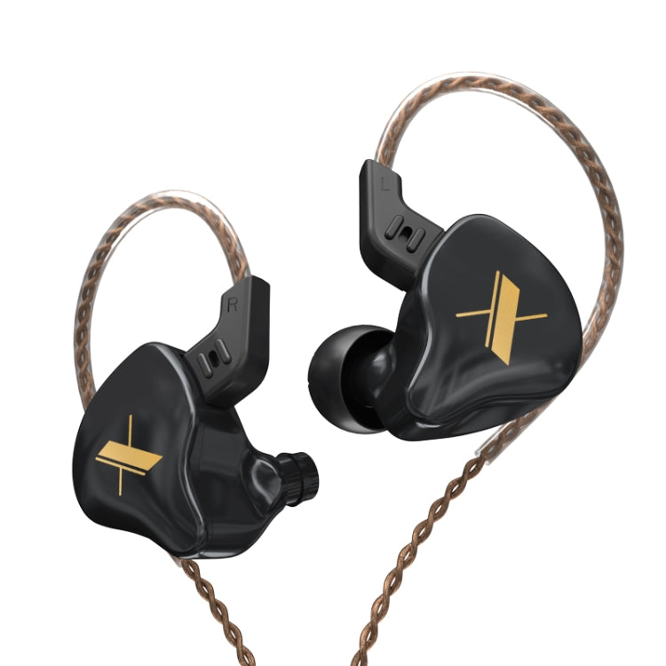 KZ EDX Dynamic Monitor HiFi In-Ear Wired Earphone No Mic(Black) - In Ear Wired Earphone by KZ | Online Shopping UK | buy2fix