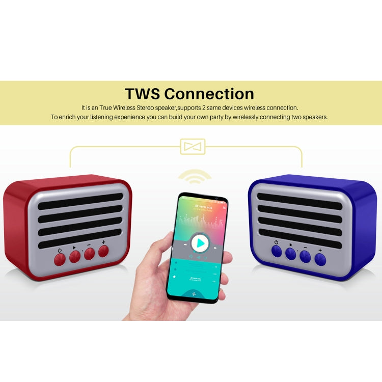 New Rixing NR-102 Mini TWS Bluetooth Speaker(Orange) - Mini Speaker by New Rixing | Online Shopping UK | buy2fix