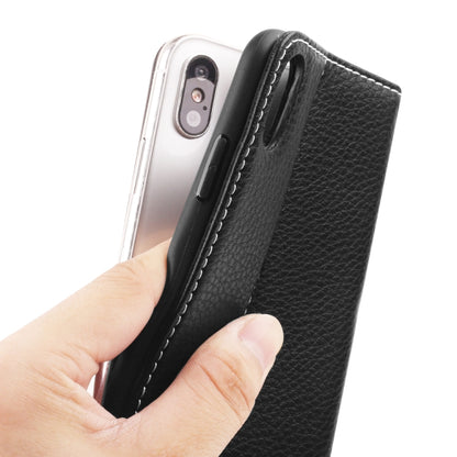 For iPhone XS / X GEBEI PU+TPU Horizontal Flip Protective Case with Holder & Card Slots(Black) - More iPhone Cases by GEBEI | Online Shopping UK | buy2fix