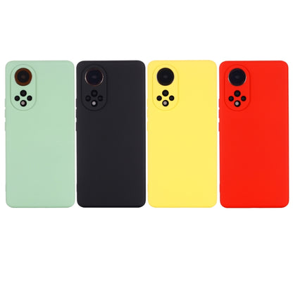 For Huawei Nova 9 Solid Color Liquid Silicone Dropproof Full Coverage Protective Case(Yellow) - Mobile Accessories by buy2fix | Online Shopping UK | buy2fix