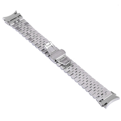 For Samsung Galaxy Watch4 40mm/44mm Five-bead Stainless Steel Watch Band(Silver Rose Gold) - Watch Bands by buy2fix | Online Shopping UK | buy2fix