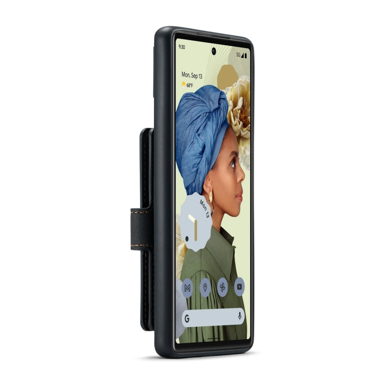 For Google Pixel 6 Pro JEEHOOD Retro Magnetic Detachable Phone Protective Case(Black) - Google Cases by JEEHOOD | Online Shopping UK | buy2fix