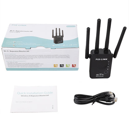 Wireless Smart WiFi Router Repeater with 4 WiFi Antennas, Plug Specification:US Plug(White) - Wireless Routers by buy2fix | Online Shopping UK | buy2fix