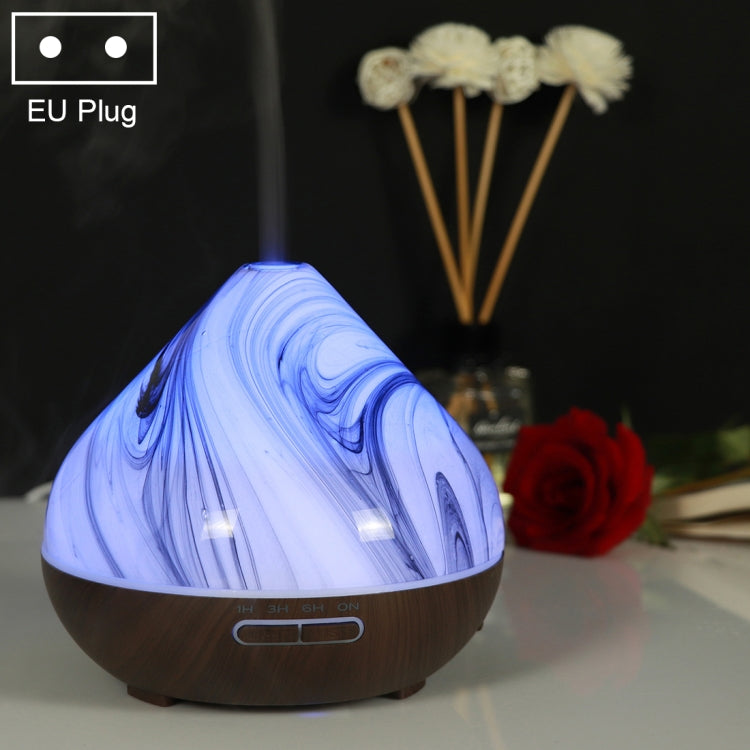 400ml Volcano Shape Humidifier Glass Aromatherapy Machine Automatic Alcohol Sprayer, Plug Specification:EU Plug(Coffee) - Home & Garden by buy2fix | Online Shopping UK | buy2fix