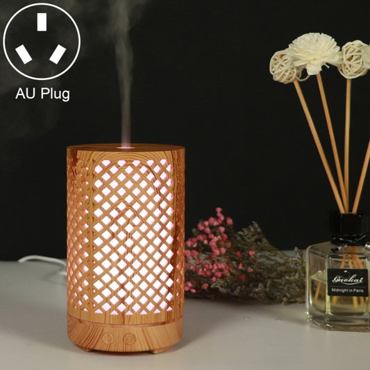 200ml Hollow-out Forest Pattern Wooden Essential Oil Aromatherapy Machine Ultrasonic Humidifier Automatic Alcohol Sprayer, Plug Specification:AU Plug(Light Brown-1) - Home & Garden by buy2fix | Online Shopping UK | buy2fix