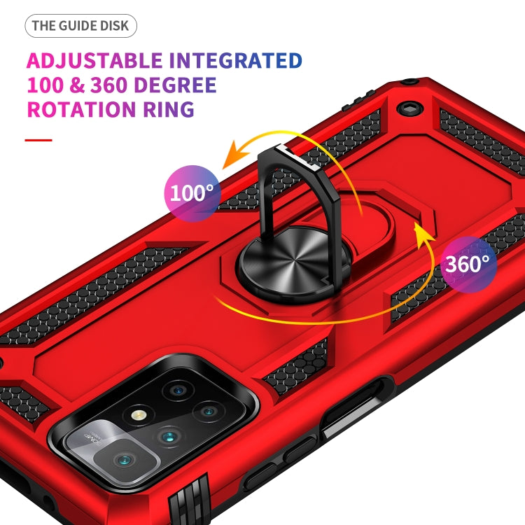 For Xiaomi Redmi 10 Shockproof TPU + PC Phone Case with 360 Degree Rotating Holder(Red) - Xiaomi Cases by buy2fix | Online Shopping UK | buy2fix