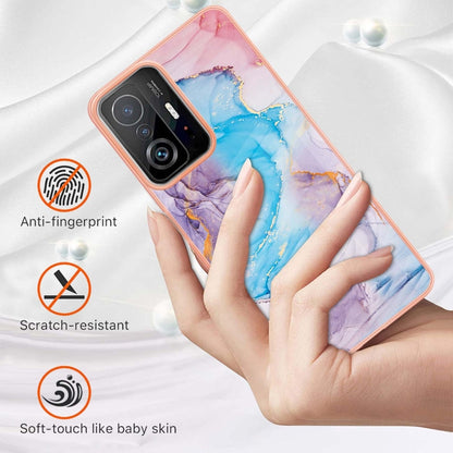 For Xiaomi Mi 11T / Mi 11T Pro Electroplating IMD TPU Phone Case(Blue Marble) - Xiaomi Accessories by buy2fix | Online Shopping UK | buy2fix