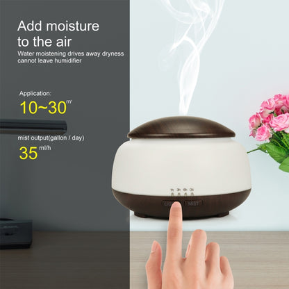 Wood Grain Humidifier Air Purifier Ultrasonic Atomization Household Aromatherapy Machine with Colorful LED Light Automatic Alcohol Sprayer, Plug Specification:EU Plug(Dark Brown) - Home & Garden by buy2fix | Online Shopping UK | buy2fix