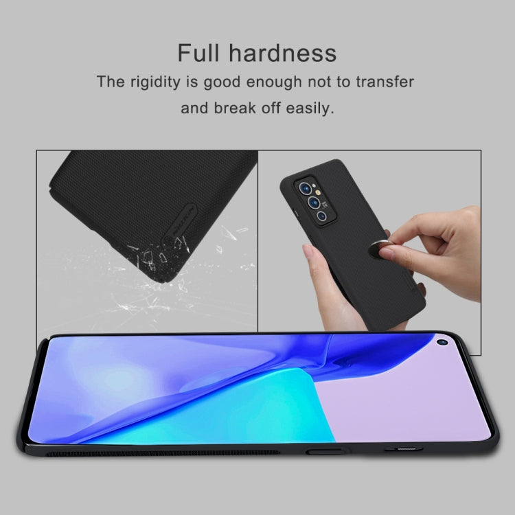 For OnePlus 9RT 5G NILLKIN Frosted Concave-convex Texture PC Phone Case(Black) - OnePlus Cases by NILLKIN | Online Shopping UK | buy2fix