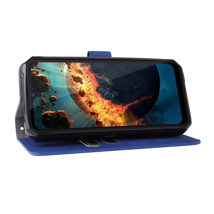 For Oukitel WP15 5G Solid Color Skin Feel Magnetic Buckle Leather Phone Case(Blue) - More Brand by buy2fix | Online Shopping UK | buy2fix