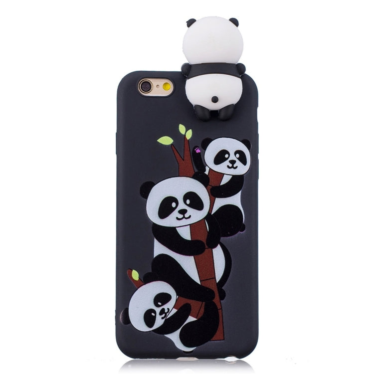 For iPhone 6 Shockproof Cartoon TPU Protective Case(Three Pandas) - More iPhone Cases by buy2fix | Online Shopping UK | buy2fix