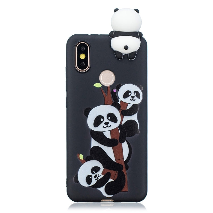 For Huawei Y6 (2019) Shockproof Cartoon TPU Protective Case(Three Pandas) - Huawei Cases by buy2fix | Online Shopping UK | buy2fix