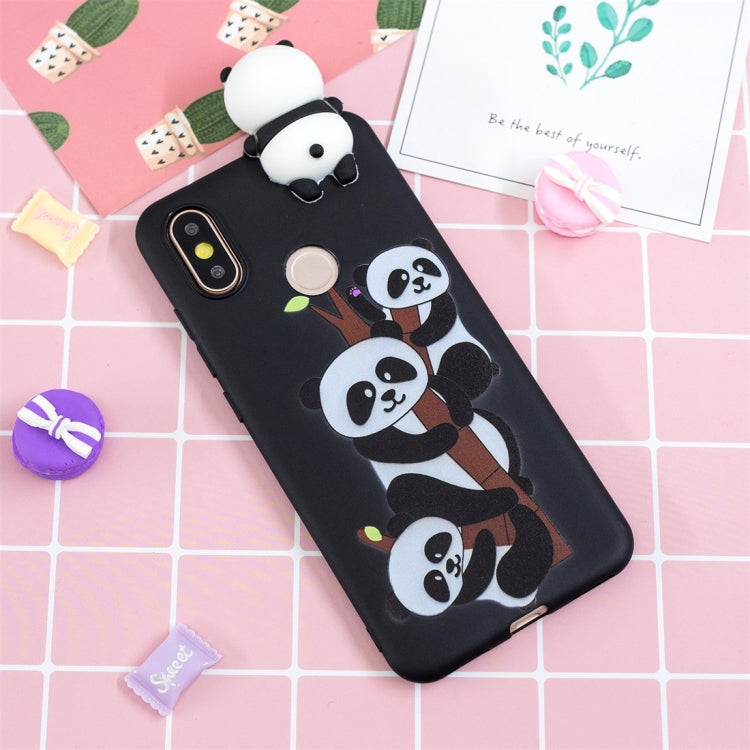 For Huawei Y6 (2019) Shockproof Cartoon TPU Protective Case(Three Pandas) - Huawei Cases by buy2fix | Online Shopping UK | buy2fix