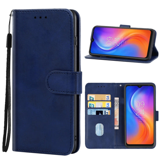 For Tecno  Spark 8 Leather Phone Case(Blue) - Tecno Cases by buy2fix | Online Shopping UK | buy2fix