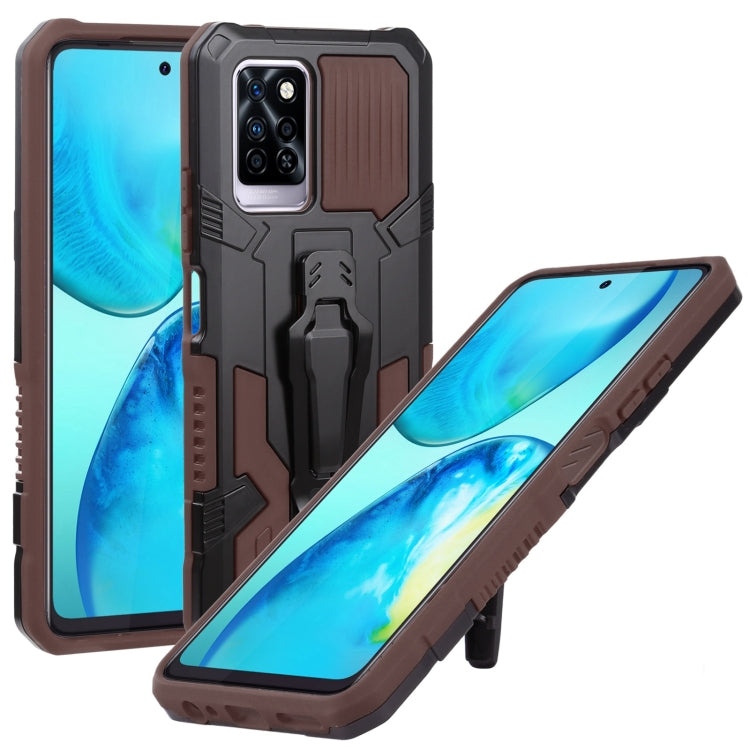 For Infinix Note 10 Pro Armor Warrior Shockproof PC + TPU Phone Case(Brown) - Infinix Cases by buy2fix | Online Shopping UK | buy2fix