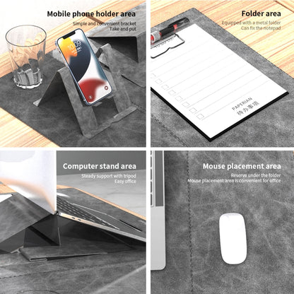 Multifunctional Foldable Phone Bracket Tablet Holder Table Mat(Light Grey) - Mouse Pads by buy2fix | Online Shopping UK | buy2fix