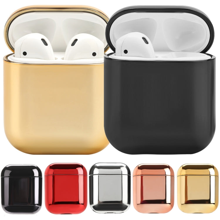 For AirPods 1/2 Electroplated PC Earphones Shockproof Protective Case(Gold) - Apple Accessories by buy2fix | Online Shopping UK | buy2fix