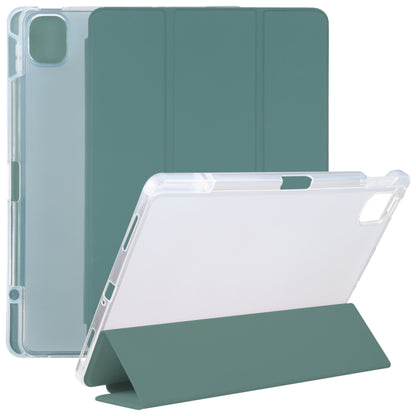 For Xiaomi Mi Pad 5 Pen Slot Transparent Back Cover Leather Tablet Case(Green) - Xiaomi Accessories by buy2fix | Online Shopping UK | buy2fix