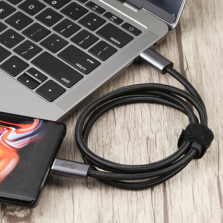 20Gbps USB 3.2 USB-C / Type-C Male to USB-C / Type-C Male Braided Data Cable, Cable Length:1m(Black) - Computer & Networking by buy2fix | Online Shopping UK | buy2fix