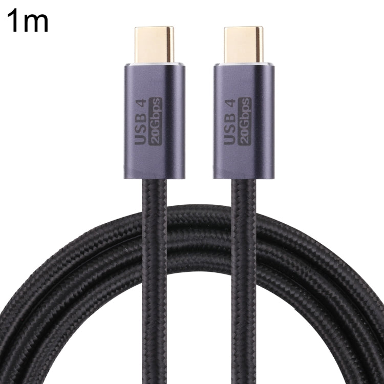 20Gbps USB 4 USB-C / Type-C Male to USB-C / Type-C Male Braided Data Cable, Cable Length:1m(Black) - Computer & Networking by buy2fix | Online Shopping UK | buy2fix