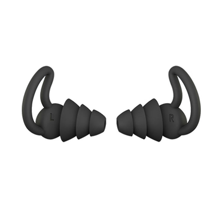 iMeBoBo A1 Shark Fin Version Nano Silicone Sleeping Noise Reduction Earplugs, Style:Three Layer(Black) - Apple Accessories by buy2fix | Online Shopping UK | buy2fix