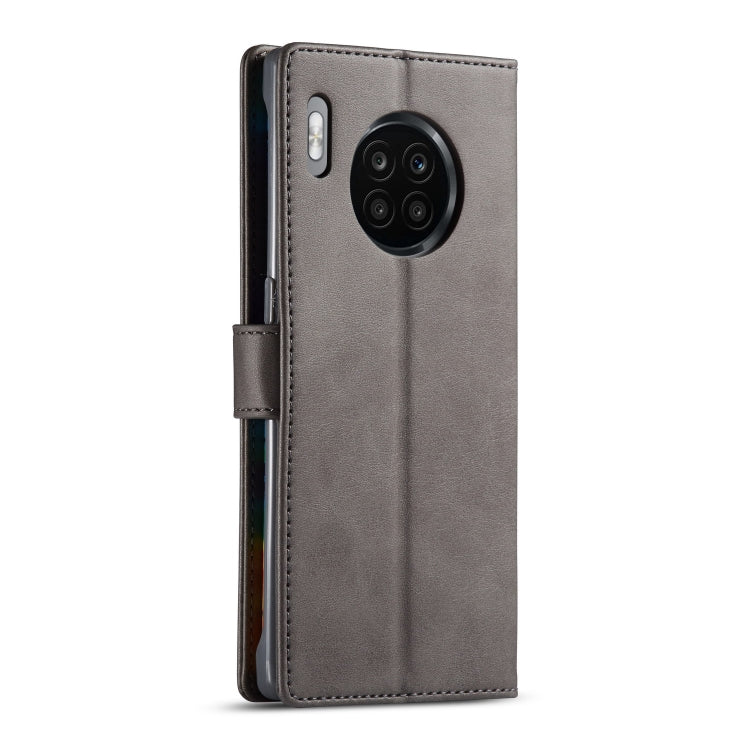 For Honor 50 Lite LC.IMEEKE Calf Texture Flip Leather Phone Case(Grey) - Honor Cases by LC.IMEEKE | Online Shopping UK | buy2fix