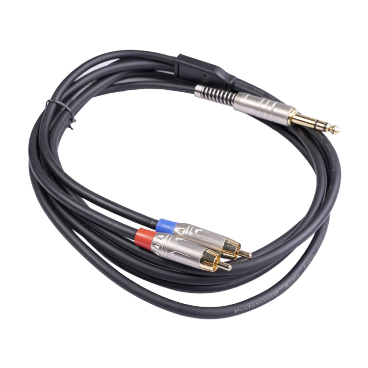 6.35mm Male to Dual RCA Male Audio Cable, Cable Length:1.8m - Aux Cable by buy2fix | Online Shopping UK | buy2fix