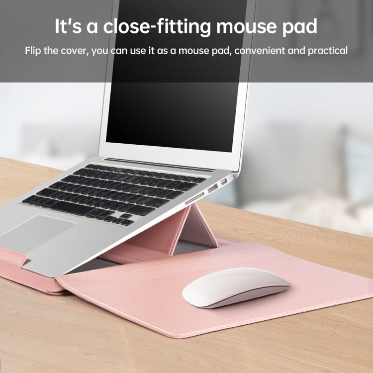 15 inch Multifunctional Mouse Pad Stand Handheld Laptop Bag(Grey) - 15 inch by buy2fix | Online Shopping UK | buy2fix