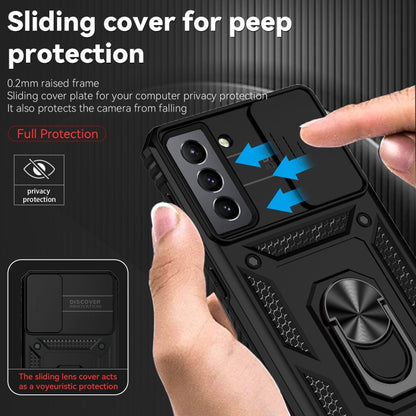 For Samsung Galaxy S21 5G Sliding Camshield Holder Phone Case(Black) - Galaxy S21 5G Cases by buy2fix | Online Shopping UK | buy2fix