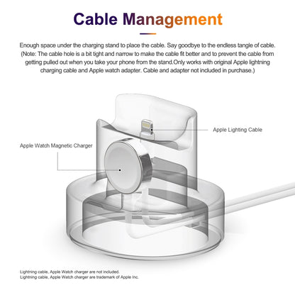 A001 3 In 1 Silicone Charging Holder for iPhone / iWatch / AirPods(White) - Apple Accessories by buy2fix | Online Shopping UK | buy2fix