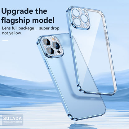 For iPhone 13 Pro SULADA Diamond Lens Protector Plated Frosted Case (Silver) - iPhone 13 Pro Cases by SULADA | Online Shopping UK | buy2fix