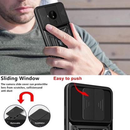 For Nokia C30 Sliding Camera Cover Design TPU+PC Phone Case(Black) - Mobile Accessories by buy2fix | Online Shopping UK | buy2fix