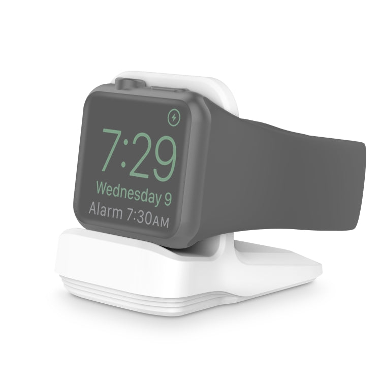 Silicone Charging Holder for Apple Watch(White) - Charger / Holder by buy2fix | Online Shopping UK | buy2fix