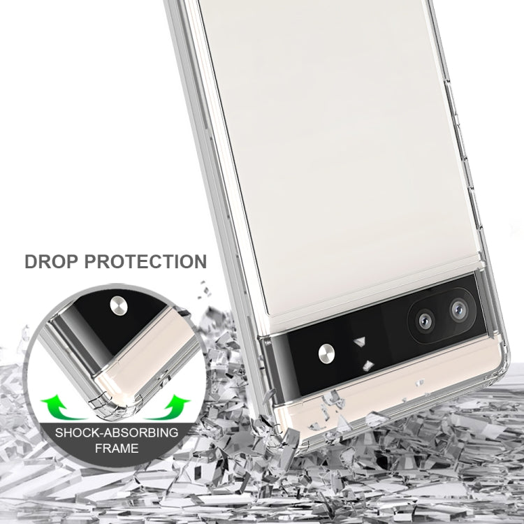 For Google Pixel 6a Shockproof Scratchproof TPU + Acrylic Phone Case(Transparent) - Google Cases by buy2fix | Online Shopping UK | buy2fix