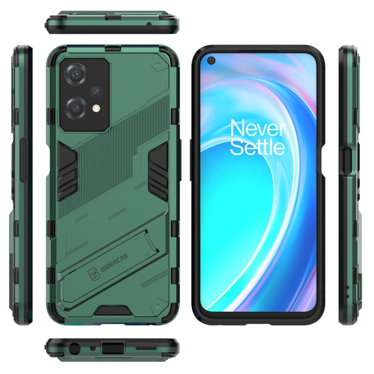 For OnePlus Nord CE 2 Lite 5G/Realme 9 Pro Punk Armor 2 in 1 Shockproof Phone Case with Invisible Holder(Green) - OnePlus Cases by buy2fix | Online Shopping UK | buy2fix