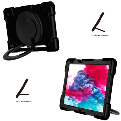 For Samsung Galaxy Tab A8 10.5 2021 Silicone + PC Full Body Protection Tablet Case With Holder & Strap(Black) - Other Galaxy Tab PC by buy2fix | Online Shopping UK | buy2fix