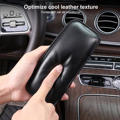 2 PCS Car Non-slip Soft Floor Protector Carpet Floor Mat Knee Bolster, Style:PU Leather(Apricot) - In Car by buy2fix | Online Shopping UK | buy2fix