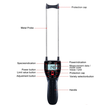 BENETECH GM650A Grain Moisture Meter, Battery Not Included -  by buy2fix | Online Shopping UK | buy2fix