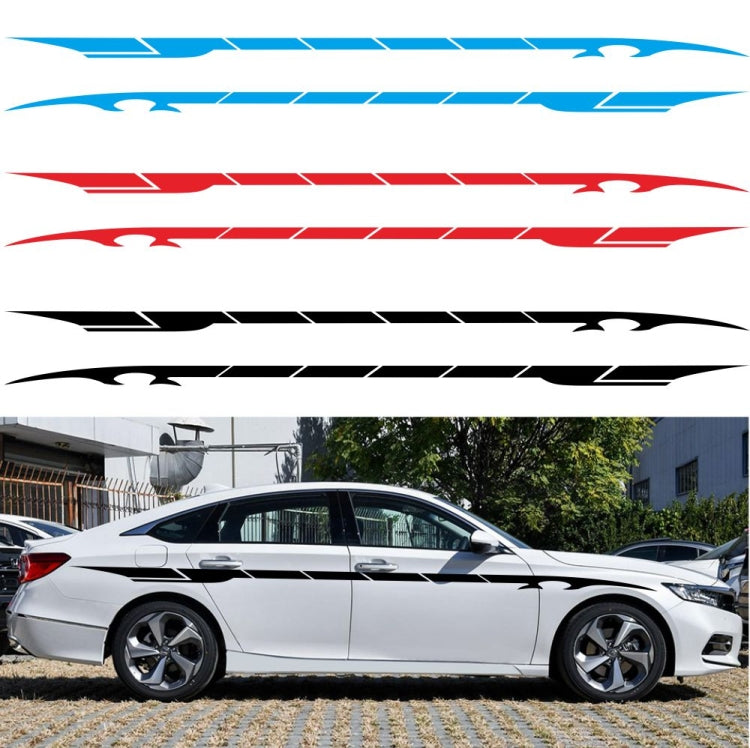 2 PCS/Set D-178 Waistline Pattern Car Modified Decorative Sticker(Blue) - In Car by buy2fix | Online Shopping UK | buy2fix