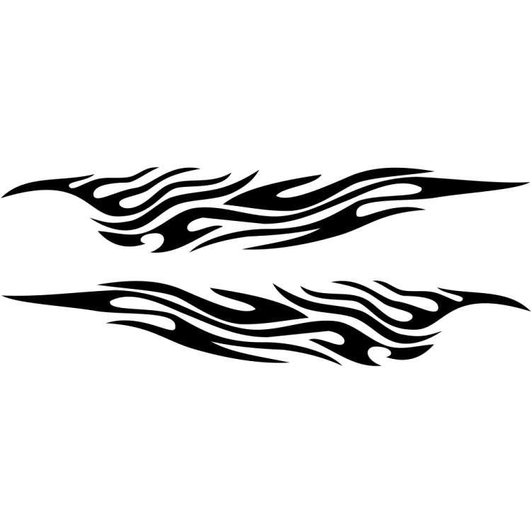 2 PCS/Set D-476 Fire Element Pattern Car Modified Decorative Sticker(Black) - In Car by buy2fix | Online Shopping UK | buy2fix