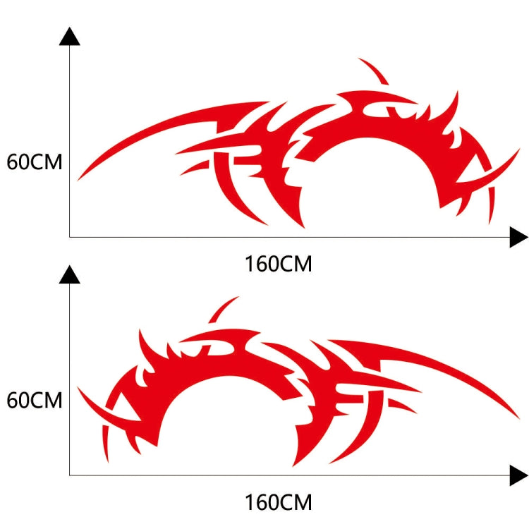 2 PCS/Set D-719 Flame Hot Wheel Pattern Car Modified Decorative Sticker(Red) - In Car by buy2fix | Online Shopping UK | buy2fix