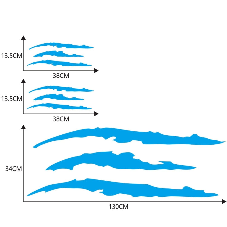 D-865 Claw Scratches Pattern Car Modified Decorative Sticker(Blue) - In Car by buy2fix | Online Shopping UK | buy2fix