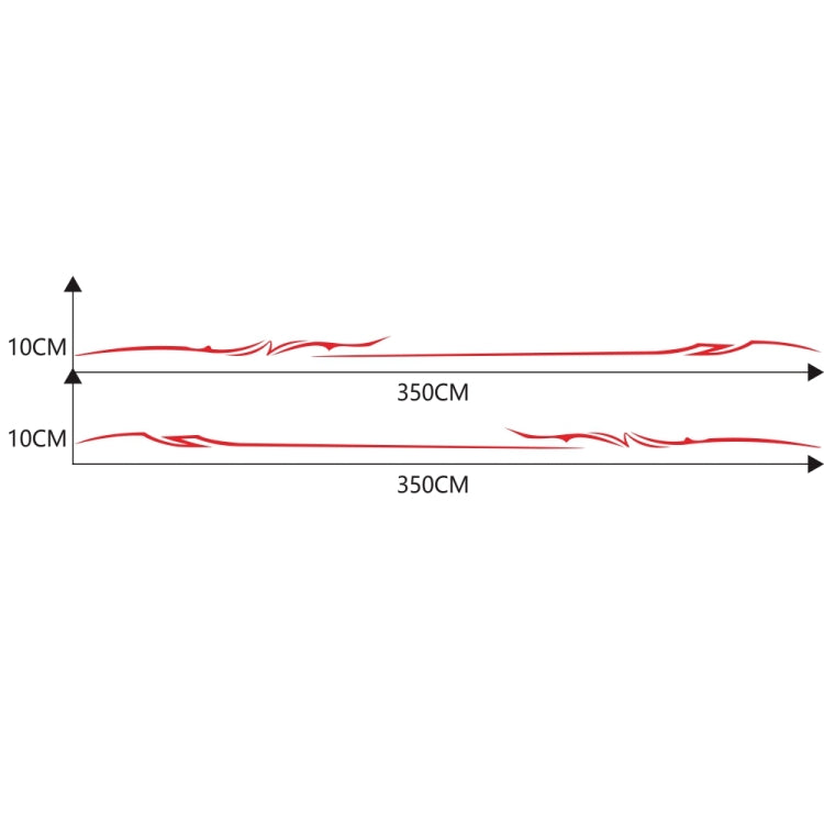 2 PCS/Set D-933 Lightning Pattern Car Modified Decorative Sticker(Red) - In Car by buy2fix | Online Shopping UK | buy2fix