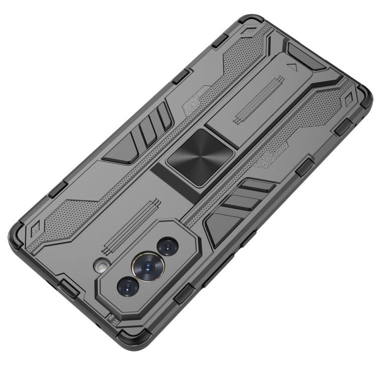 For Huawei Nova 10 4G Supersonic PC + TPU Shock-proof Protective Phone Case with Holder(Grey) - Huawei Cases by buy2fix | Online Shopping UK | buy2fix