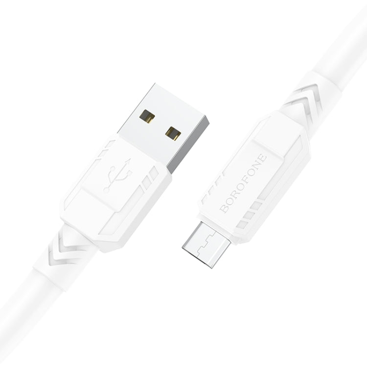 Borofone BX81 2.4A USB to Micro USB Goodway Charging Data Cable, Length:1m(White) -  by Borofone | Online Shopping UK | buy2fix